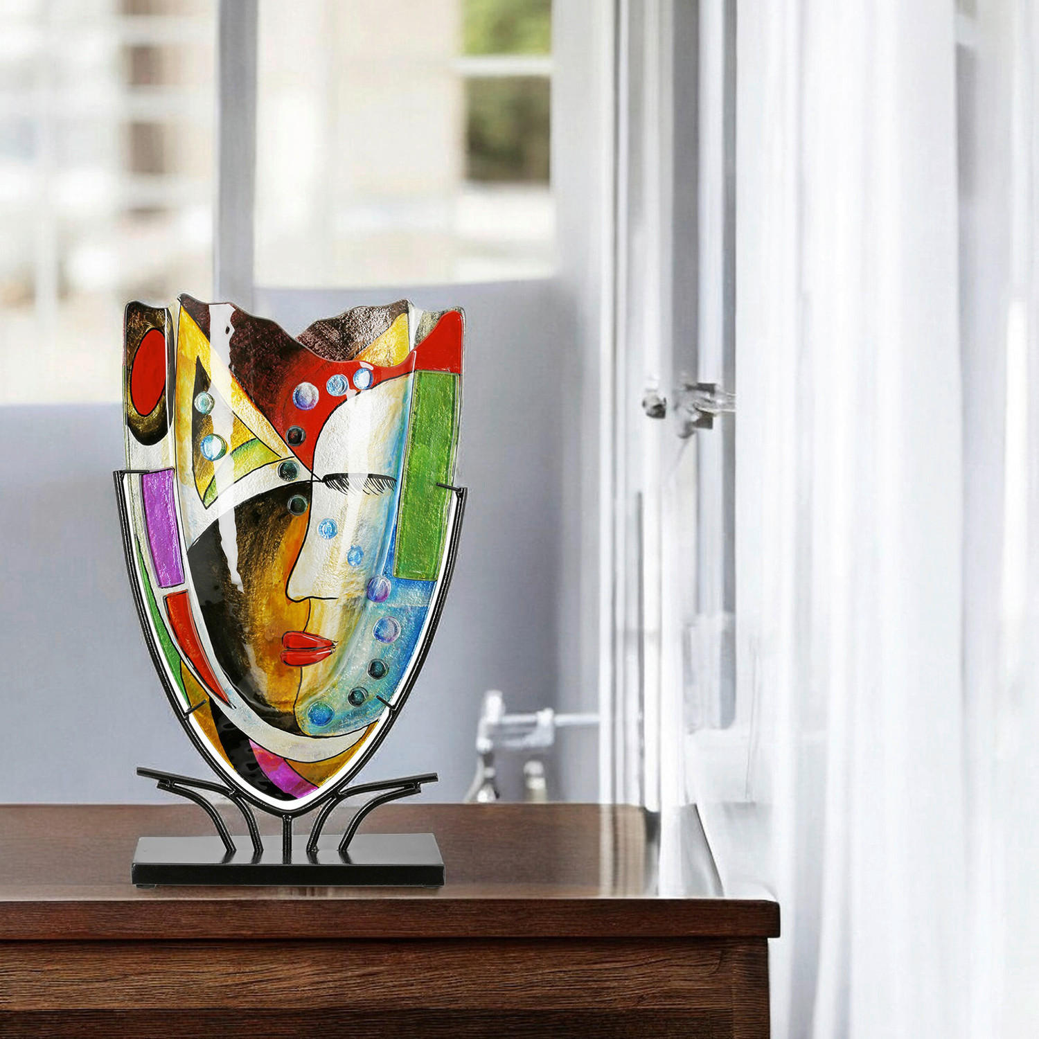 BODENVASE Veronique  - Multicolor, LIFESTYLE, Glas/Metall (29/49/10cm)