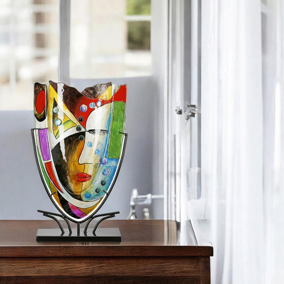 BODENVASE Veronique  - Multicolor, LIFESTYLE, Glas/Metall (29/49/10cm)
