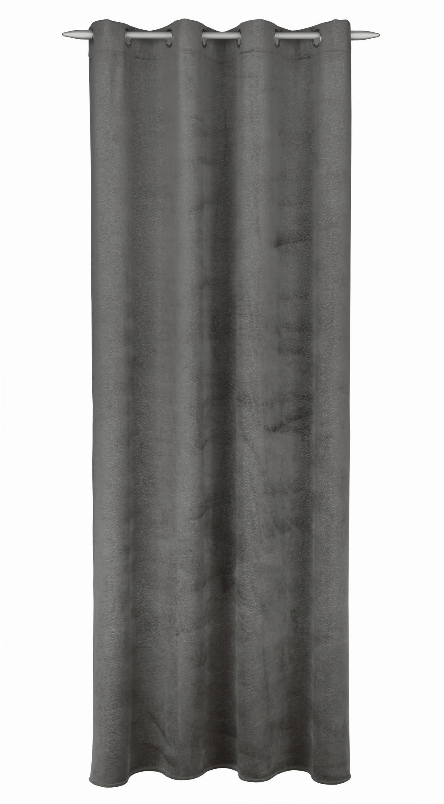 FERTIGVORHANG blickdicht  - Dunkelgrau, Basics, Textil (135/245cm)
