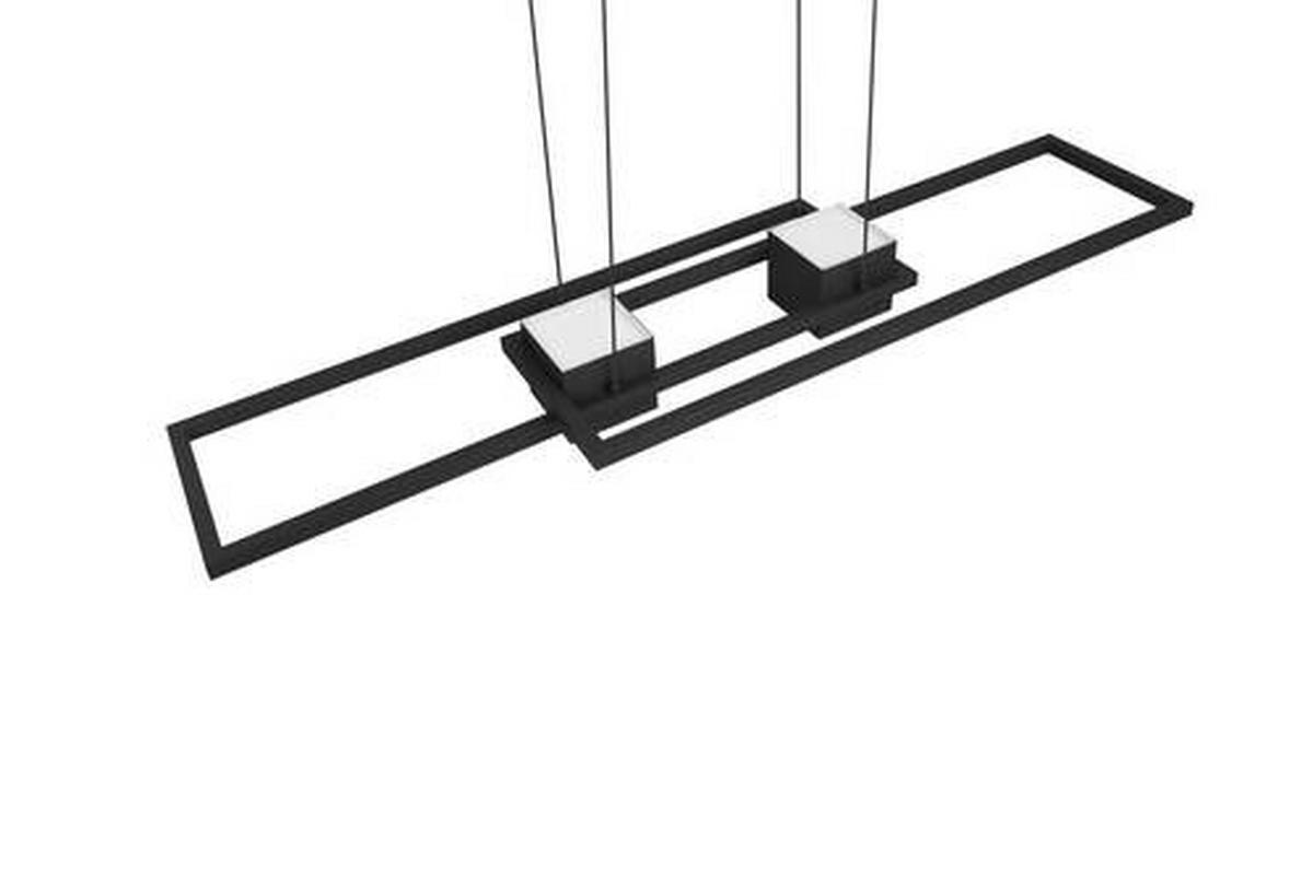 LED-HÄNGELEUCHTE 100/28/150 cm    - Schwarz/Alufarben, Design, Metall (100/28/150cm) - Trio Leuchten