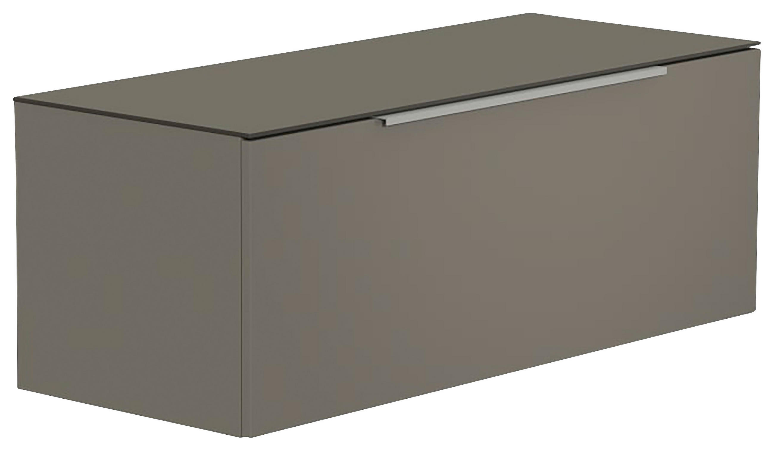 LOWBOARD 110/56/45 cm  - Alufarben/Grau, Design, Glas/Holzwerkstoff (110/56/45cm) - Moderano