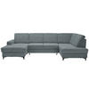 WOHNLANDSCHAFT in Webstoff Grau  - Schwarz/Grau, Konventionell, Textil/Metall (167/317/185cm) - Stylife