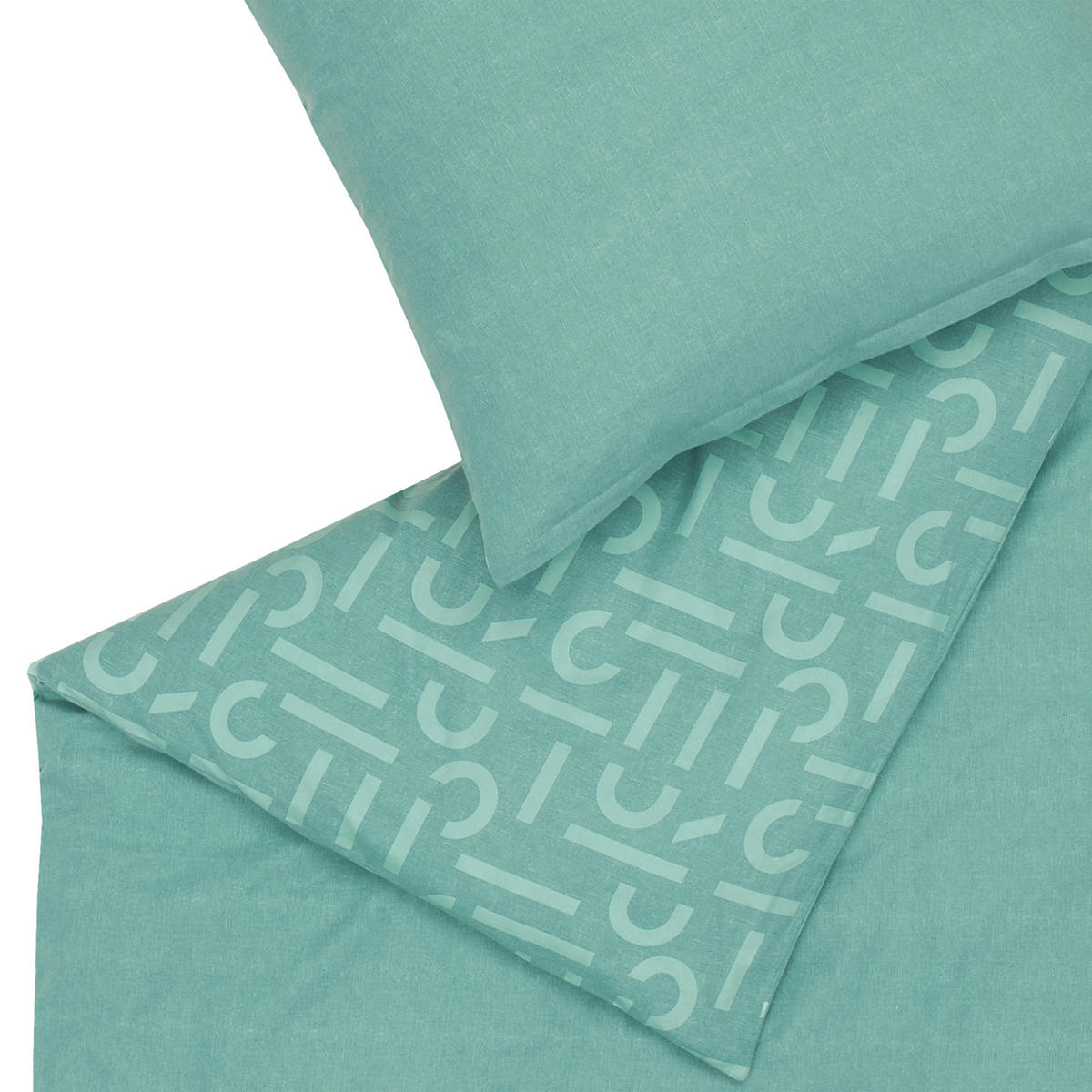 OBOUSTRANNÉ POVLEČENÍ, renforcé, mátově zelená, jadeitově zelená, 135/200 cm - jadeitově zelená/mátově zelená, Basics, textil (135/200cm) - Esprit