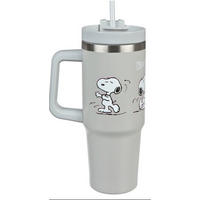 BECHER    - Hellgrau/Weiß, Basics, Kunststoff/Metall (28,5/14/9cm)