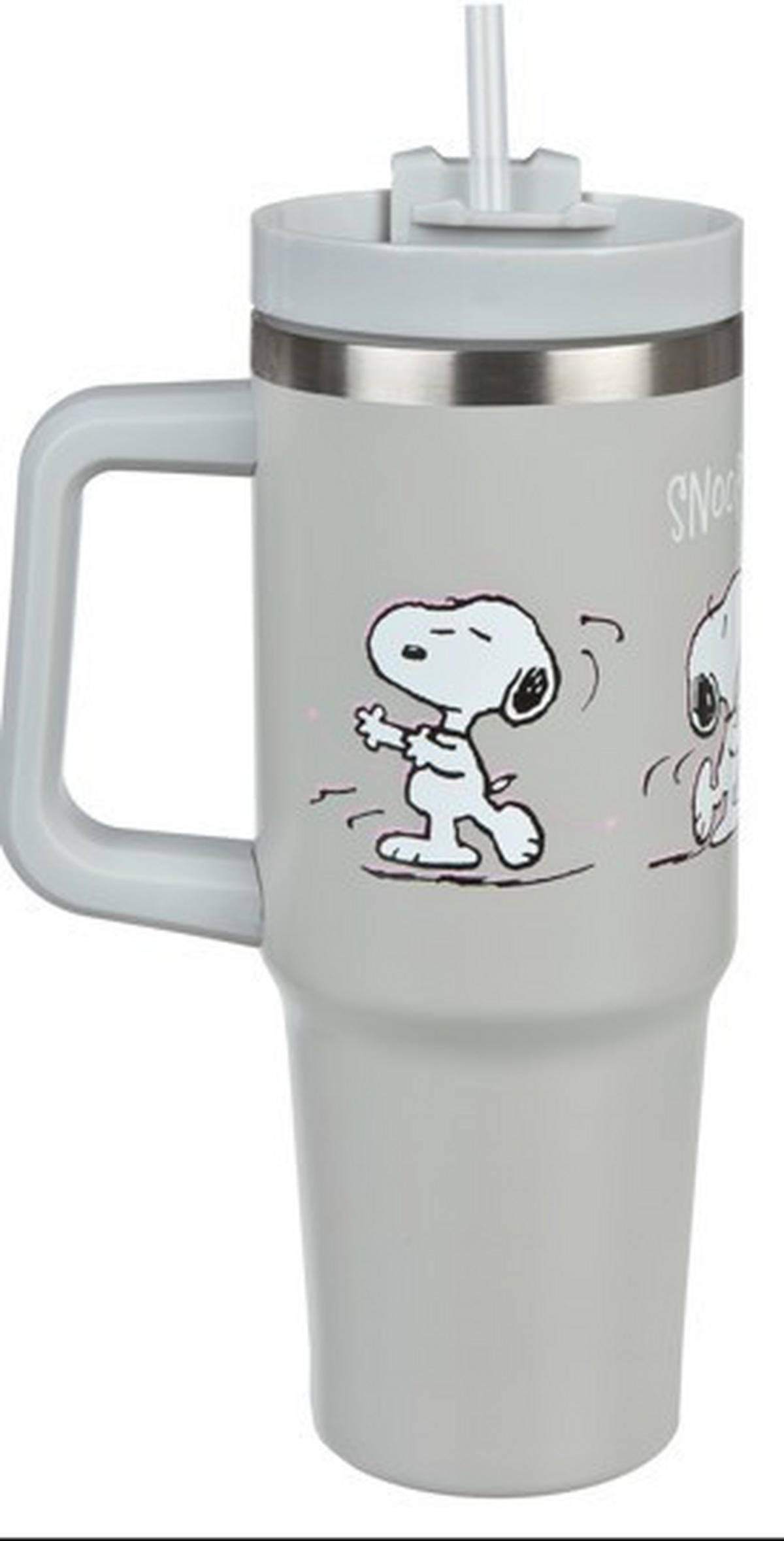 BECHER    - Hellgrau/Weiß, Basics, Kunststoff/Metall (28,5/14/9cm)