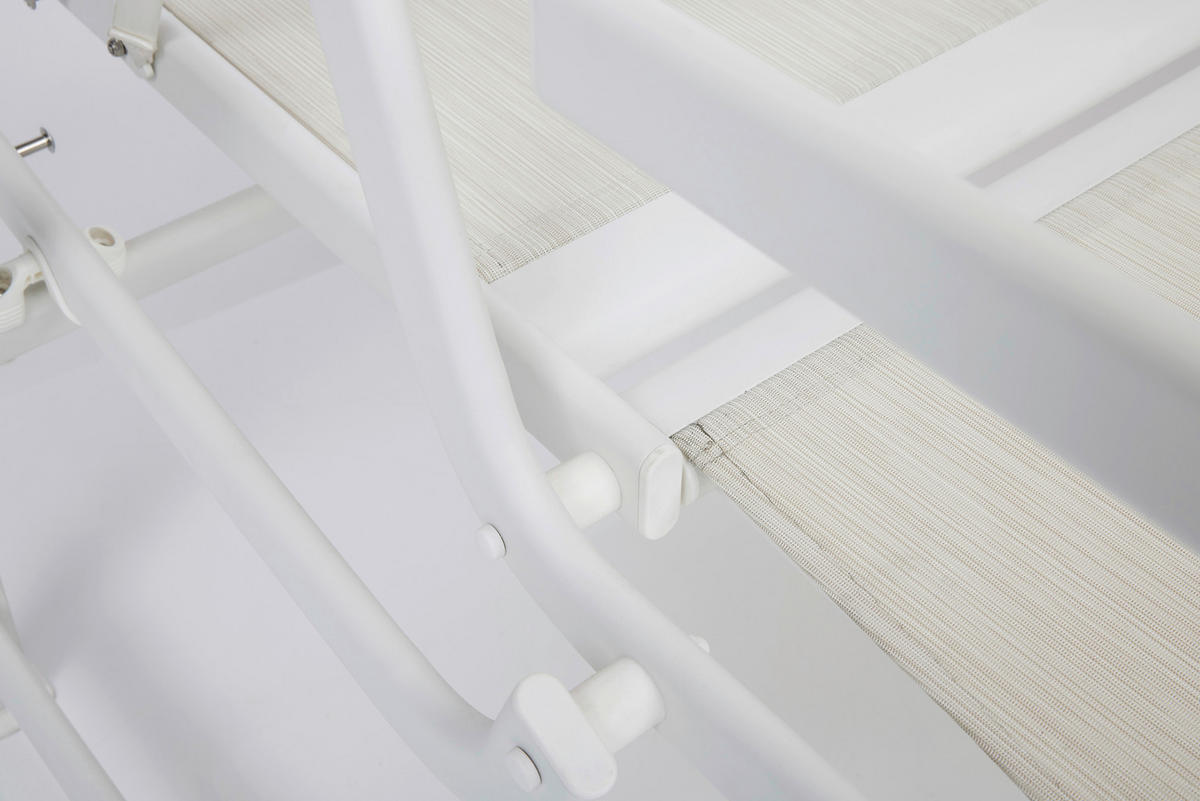 HOLLYWOODSCHAUKEL 169/189/228 cm Weiß, Beige  - Beige/Weiß, Basics, Textil/Metall (169/189/228cm) - Kettler