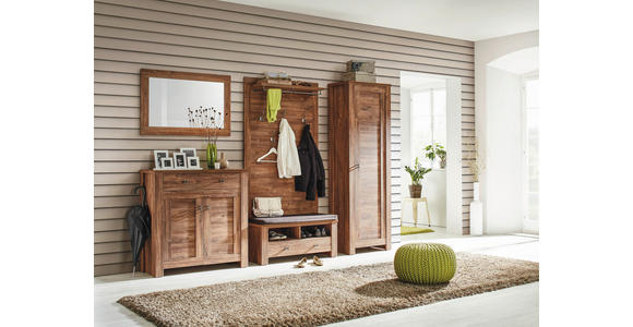 GARDEROBENSCHRANK  in 65/200/40 cm  - Akaziefarben/Nickelfarben, LIFESTYLE, Holzwerkstoff/Metall (65/200/40cm) - Landscape