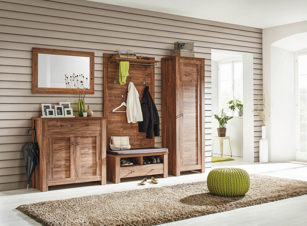 GARDEROBENSCHRANK  in 65/200/40 cm  - Akaziefarben/Nickelfarben, LIFESTYLE, Holzwerkstoff/Metall (65/200/40cm) - Landscape