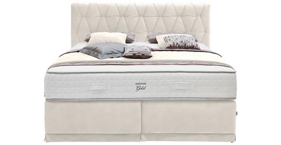 BOXSPRINGBETT 180/200 cm  in Creme  - Creme, KONVENTIONELL, Textil (180/200cm) - Ambiente