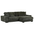 ECKSOFA in Flachgewebe Anthrazit  - Anthrazit/Schwarz, KONVENTIONELL, Holz/Textil (280/190cm) - Carryhome