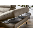 ECKSOFA inkl.Funktionen Sandfarben Lederlook  - Sandfarben/Schwarz, Natur, Holz/Textil (282/226cm) - Novel