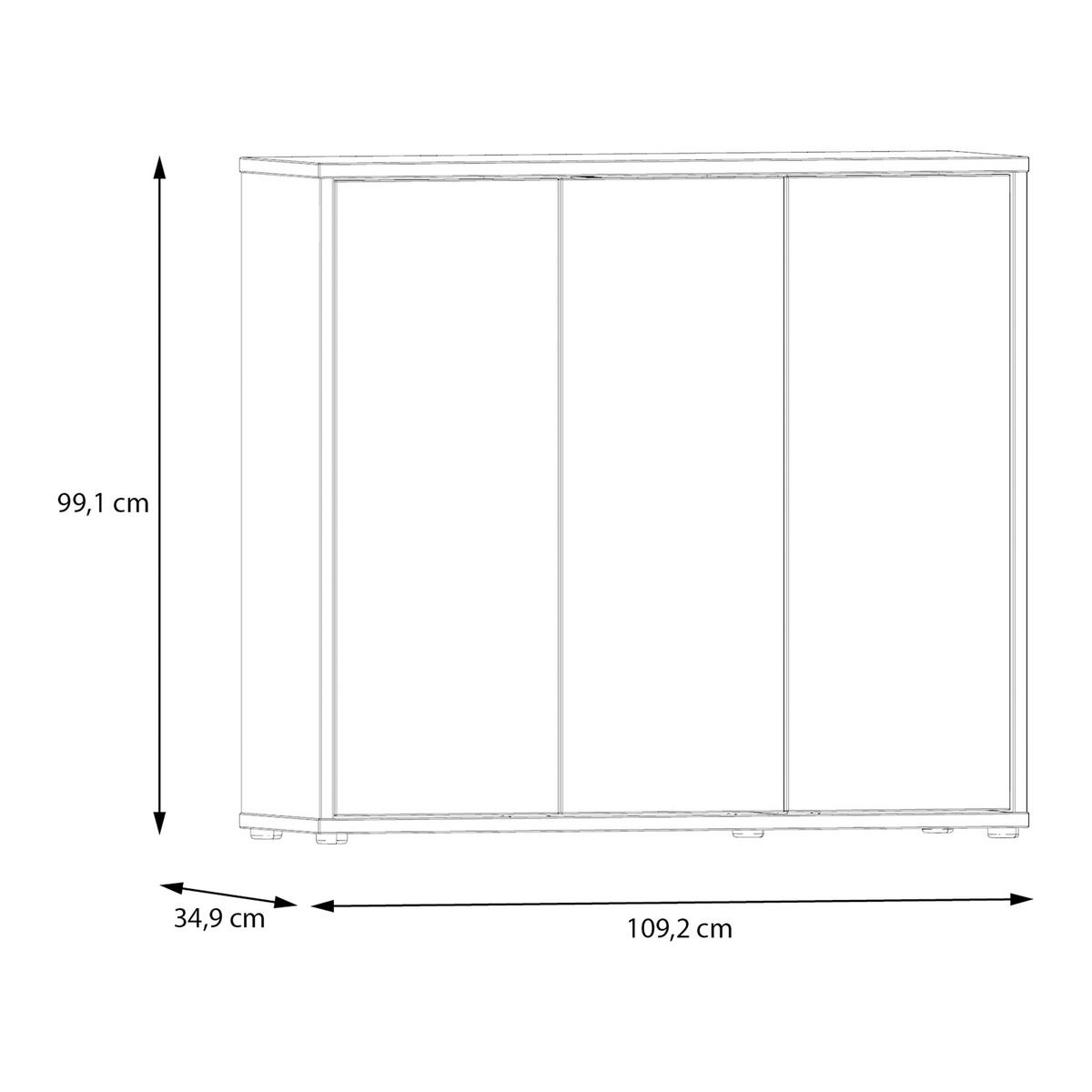 SCHUHSCHRANK Alice Springs  in 109,2/99,1/34,9 cm  - Salbeigrün/Grau, MODERN, Holzwerkstoff/Kunststoff (109,2/99,1/34,9cm) - Xora