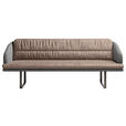 SITZBANK 255/89/68 cm Velours, Flachgewebe Anthrazit, Sandfarben Metall  - Sandfarben/Anthrazit, Design, Textil/Metall (255/89/68cm) - Dieter Knoll