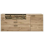 SIDEBOARD Lavia  in 192/77/44 cm  - Eichefarben/Anthrazit, Natur, Glas/Holz (192/77/44cm) - Valnatura