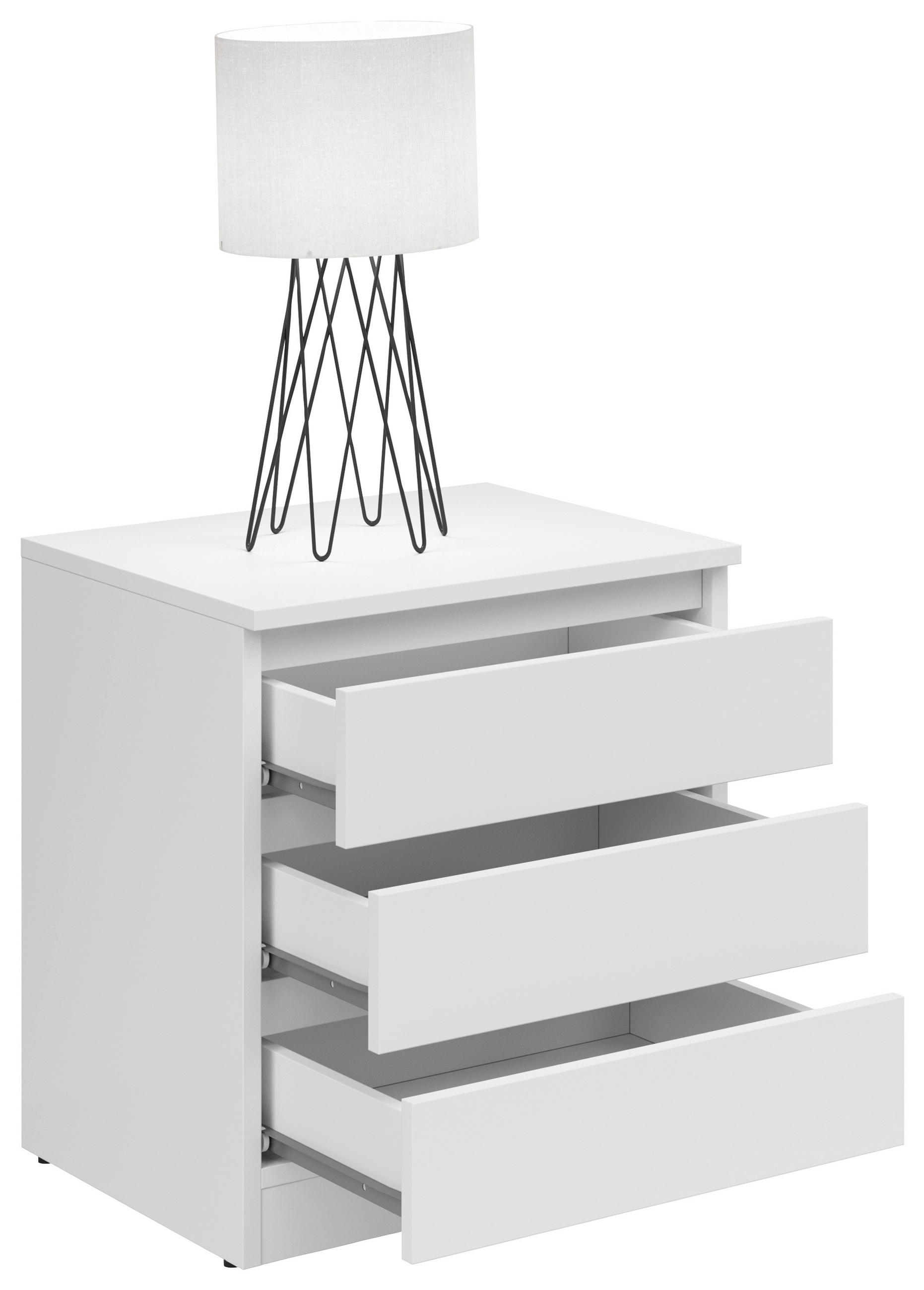 NACHTSCHRANK 45/52/42 cm  - Weiß, KONVENTIONELL, Holzwerkstoff (45/52/42cm)