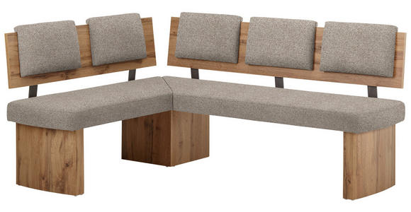 ECKBANK 140/180 cm in Eichefarben, Hellbraun - Hellbraun/Eichefarben, KONVENTIONELL, Holzwerkstoff/Textil (140/180cm) - Cantus