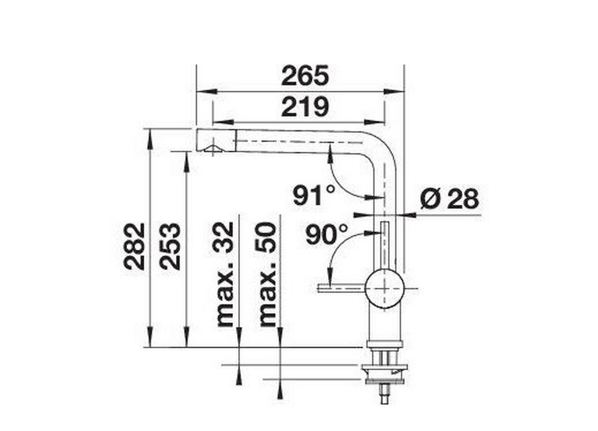 KÜCHENARMATUR 517622  - Beige, Basics, Stein/Metall (10,9/28,4/26,3cm) - Blanco