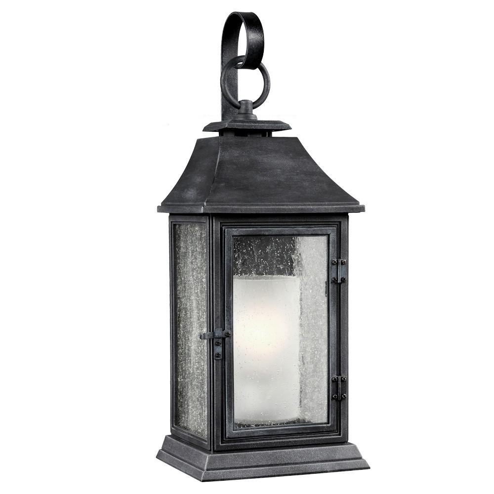 VONKAJŠIE NÁSTENNÉ SVIETIDLO, 21.6/24,5/64 cm - farba zinku, Konventionell, plast/sklo (21.6/24,5/64cm) - Elstead Lighting