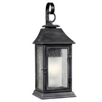 AUßENWANDLEUCHTE Shepherd 21.6/24,5/64 cm  - Zinkfarben, KONVENTIONELL, Glas/Kunststoff (21.6/24,5/64cm) - Elstead Lighting