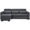 ECKSOFA in Webstoff Graphitfarben  179/240 cm  - Schwarz/Graphitfarben, Design, Kunststoff/Textil (179/240cm) - Carryhome