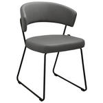 STUHL CHICAGO - Schwarz/Grau, Design, Textil/Metall (56,5/77/58cm) - Novel