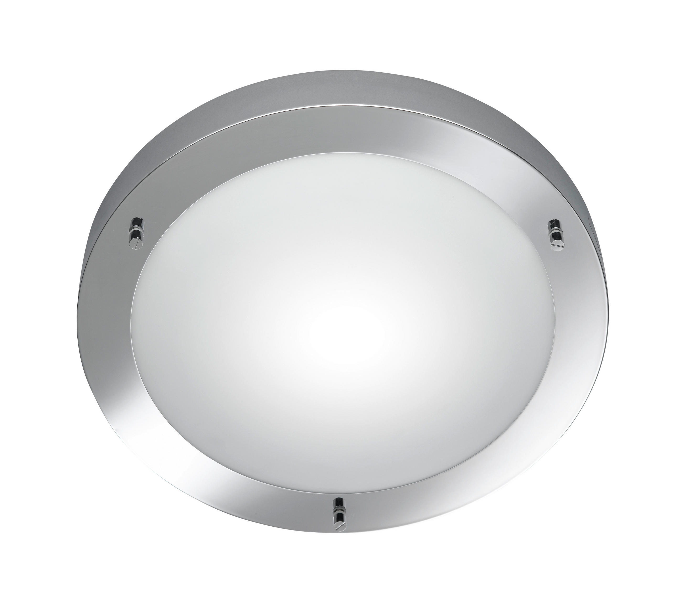 BADEZIMMER-DECKENLEUCHTE  31,5/8,0 cm    - Chromfarben/Weiß, Basics, Glas/Metall (31,5/8,0cm) - Trio Leuchten