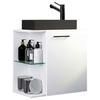 WASCHTISCHKOMBI 52 cm  - Weiss/Schwarz, Modern, Glas/Keramik (52cm) - MID.YOU