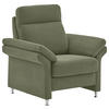 FERNSEHSESSEL  mit Relaxfunktion Flachgewebe Grün  - Alufarben/Grün, MODERN, Textil/Metall (96/103/89cm) - Pure Home Comfort