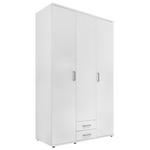 DREHTÜRENSCHRANK  in Weiß  - Alufarben/Weiß, KONVENTIONELL, Holzwerkstoff/Kunststoff (120/196/54cm) - Carryhome