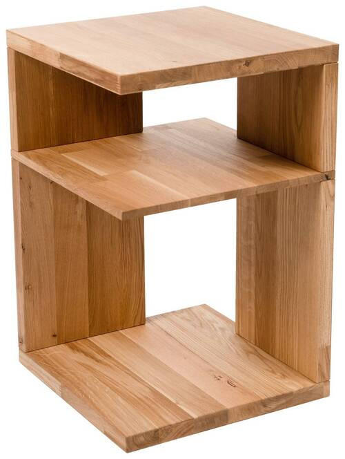 BEISTELLTISCH 40/40/60 cm Wildeiche massiv Wildeiche rechteckig - Wildeiche, Basics, Holz (40/40/60cm)