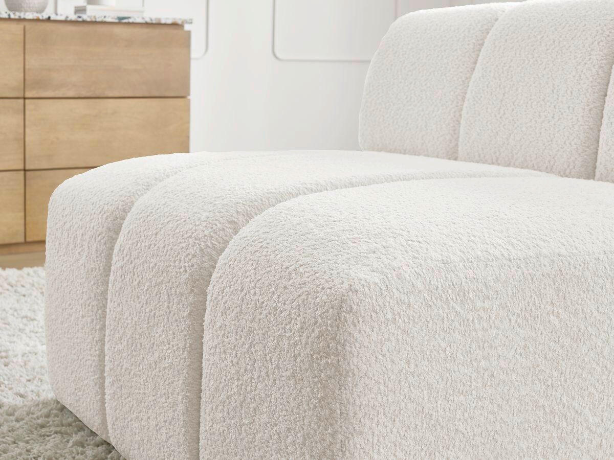 SOFAELEMENT ANNECY Bouclé Weiß  - Schwarz/Weiß, MODERN, Kunststoff/Textil (91/72/91cm)