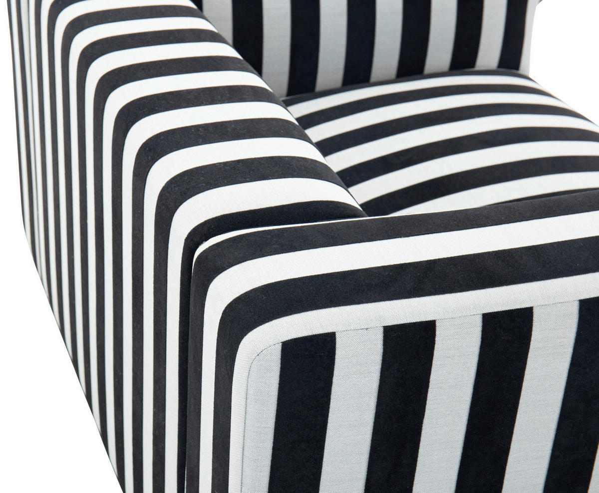 SESSEL in Webstoff Schwarz, Weiß  - Schwarz/Weiß, Design, Kunststoff/Textil (129/66/95cm) - Livetastic