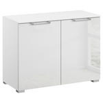 KOMMODE  in 80/61/42 cm  - Klar/Silberfarben, Design, Glas/Holzwerkstoff (80/61/42cm) - Novel