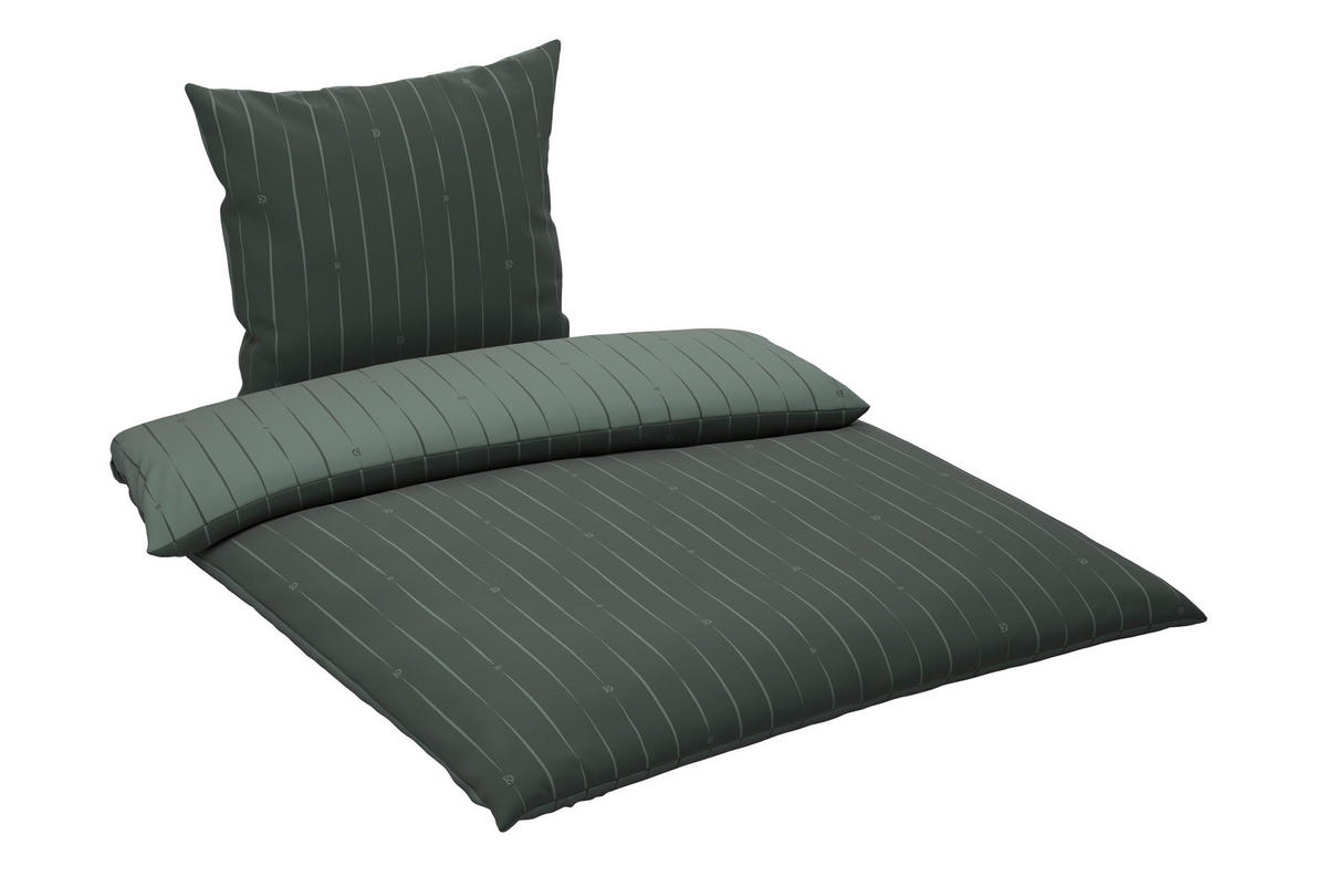 WENDEBETTWÄSCHE STRIPES DK Flanell 200/200 cm  - Grün, Design, Textil (200/200cm) - Dieter Knoll