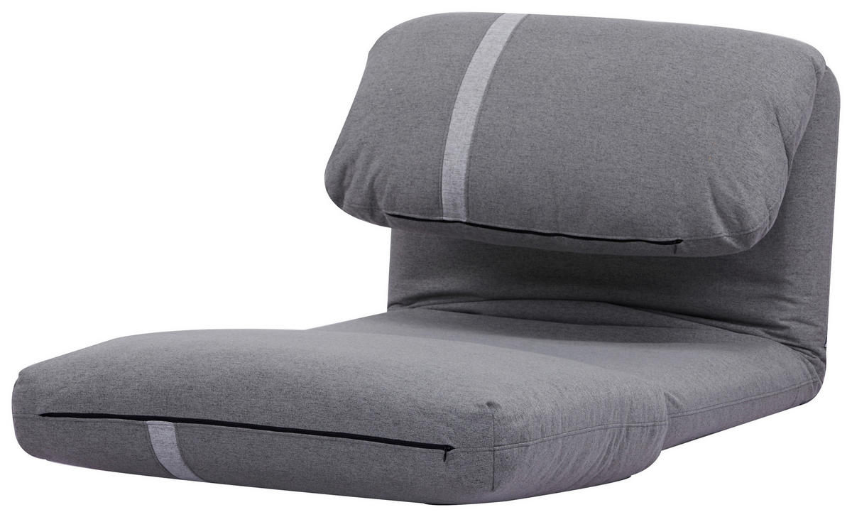 SCHLAFSESSEL  in Webstoff Dunkelgrau  - Dunkelgrau/Hellgrau, Design, Textil (78/58/82cm) - Livetastic