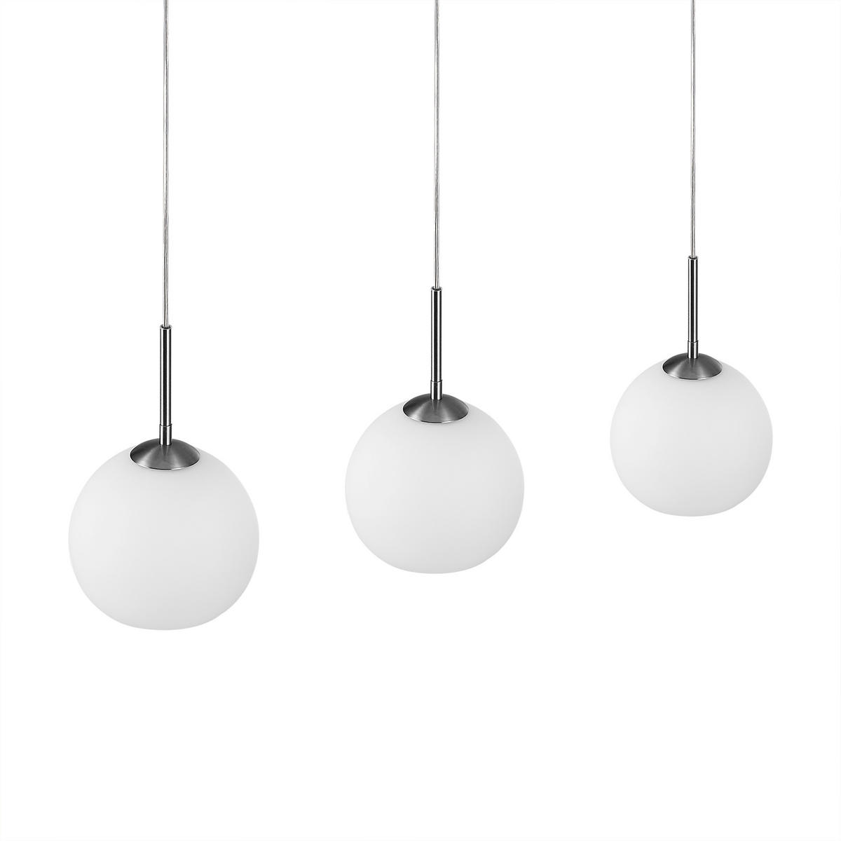 HÄNGELEUCHTE Leonie 110/20/150 cm   - Opal, Basics, Glas/Metall (110/20/150cm) - Novel