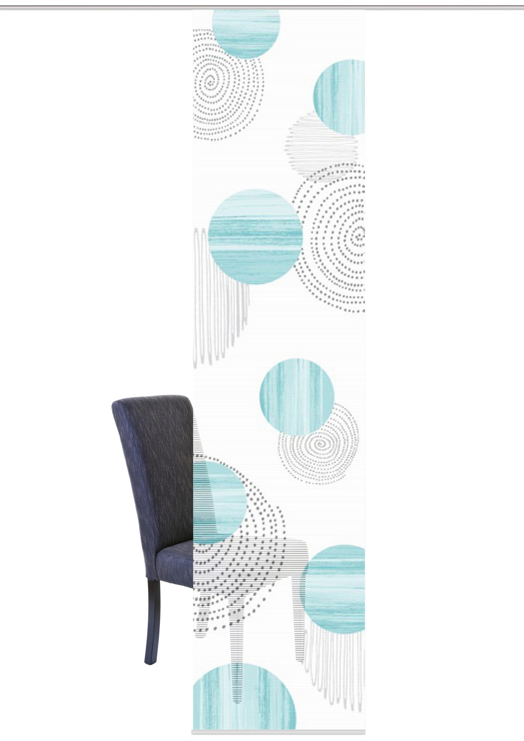 FLÄCHENVORHANG in Mintgrün halbtransparent  - Mintgrün, Design, Textil (60/260cm)