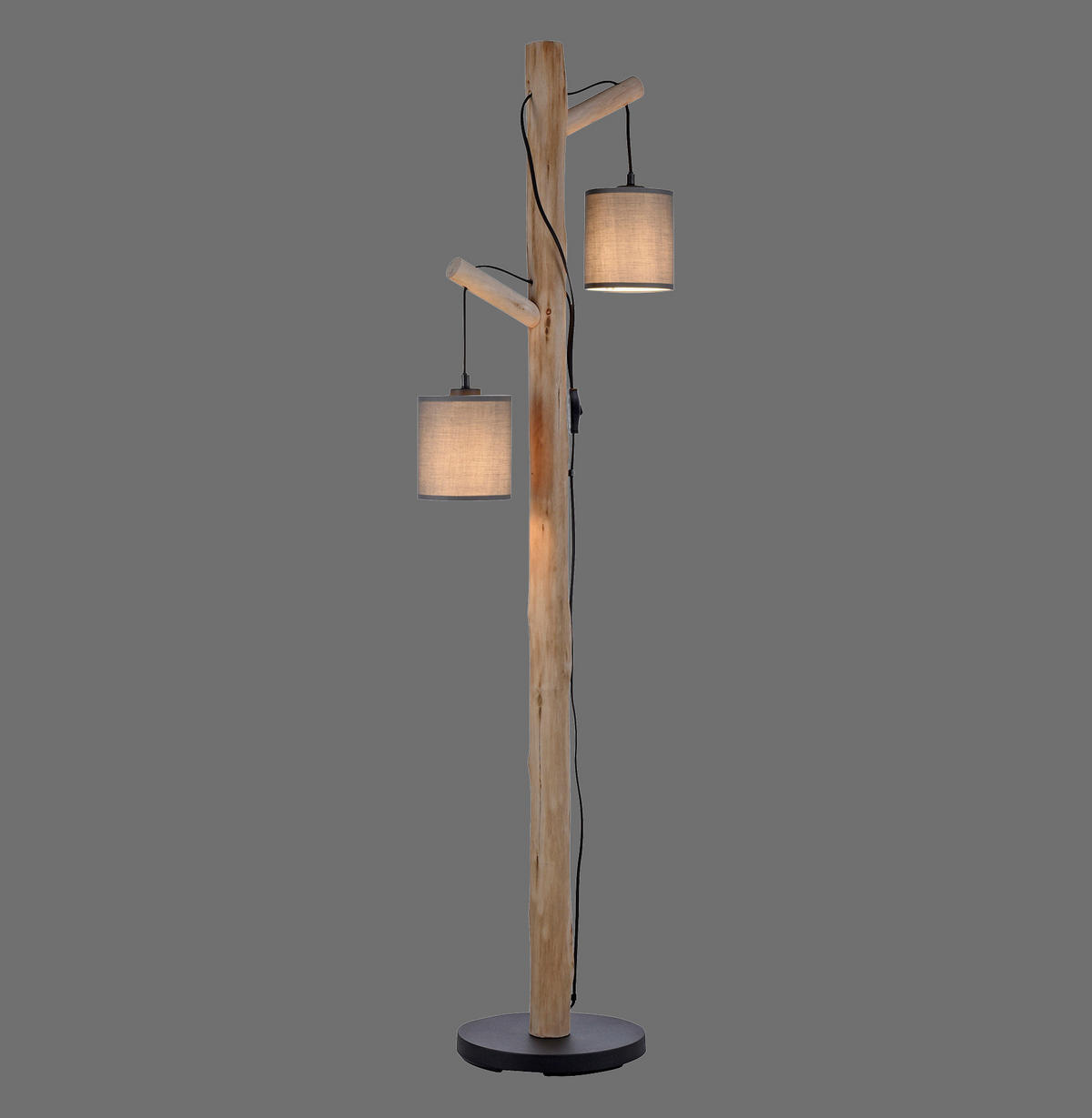 STEHLEUCHTE 39/28/150 cm    - Taupe, Natur, Holz/Kunststoff (39/28/150cm)
