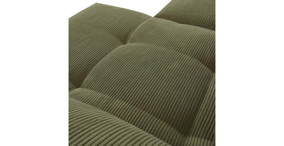 ECKSOFA Dunkelgrün Cord - Dunkelgrün/Schwarz, KONVENTIONELL, Textil/Metall (311/176cm) - Carryhome