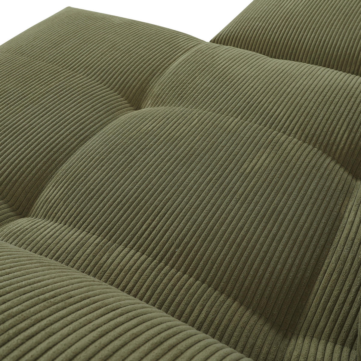 ECKSOFA in Cord Dunkelgrün  - Dunkelgrün/Schwarz, Konventionell, Textil/Metall (311/176cm) - Carryhome
