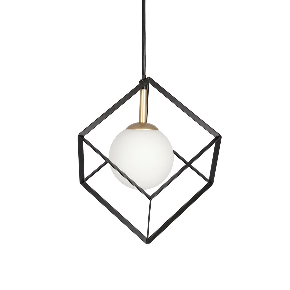 PENDELLEUCHTE Weert 15/15/115 cm   - Goldfarben/Schwarz, Basics, Metall (15/15/115cm)