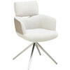 ARMLEHNSTUHL  in Edelstahl Webstoff, Mikrofaser  - Taupe/Edelstahlfarben, KONVENTIONELL, Textil/Metall (59,5/90,5/64,5cm) - Livetastic