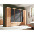 DREHTÜRENSCHRANK  in Anthrazit, Wildeiche  - Wildeiche/Anthrazit, Natur, Glas/Holz (300/218/60cm) - Valnatura