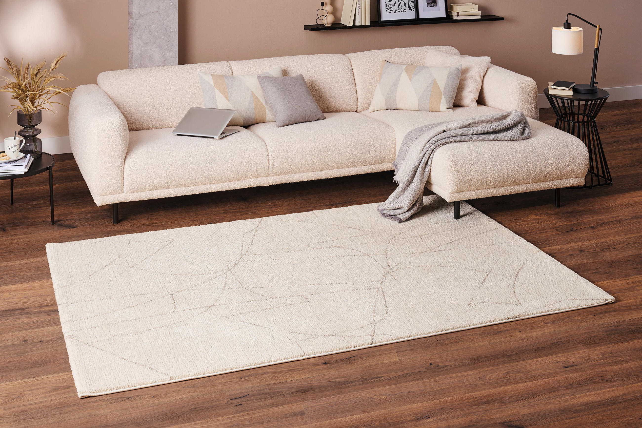 VÄVD MATTA 160/230 cm Cadiz  - cremefärgad, Lifestyle, textil (160/230cm) - Novel