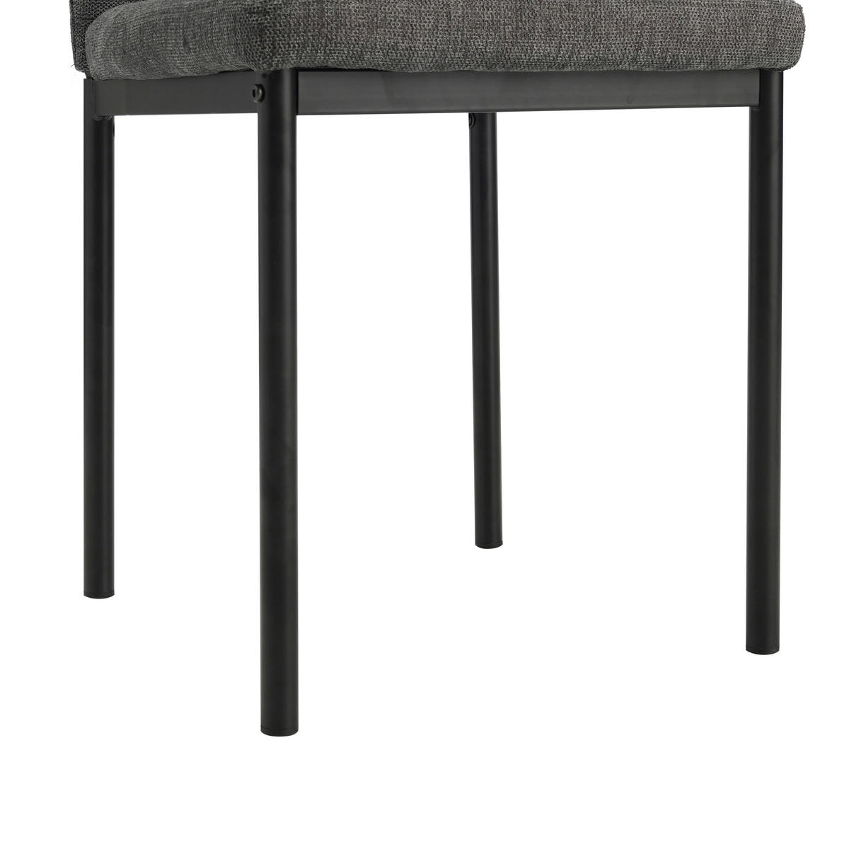 STUHL  in Eisen Mikrofaser Textil, Metall  - Anthrazit/Schwarz, MODERN, Textil/Metall (44/90/56cm) - P & B