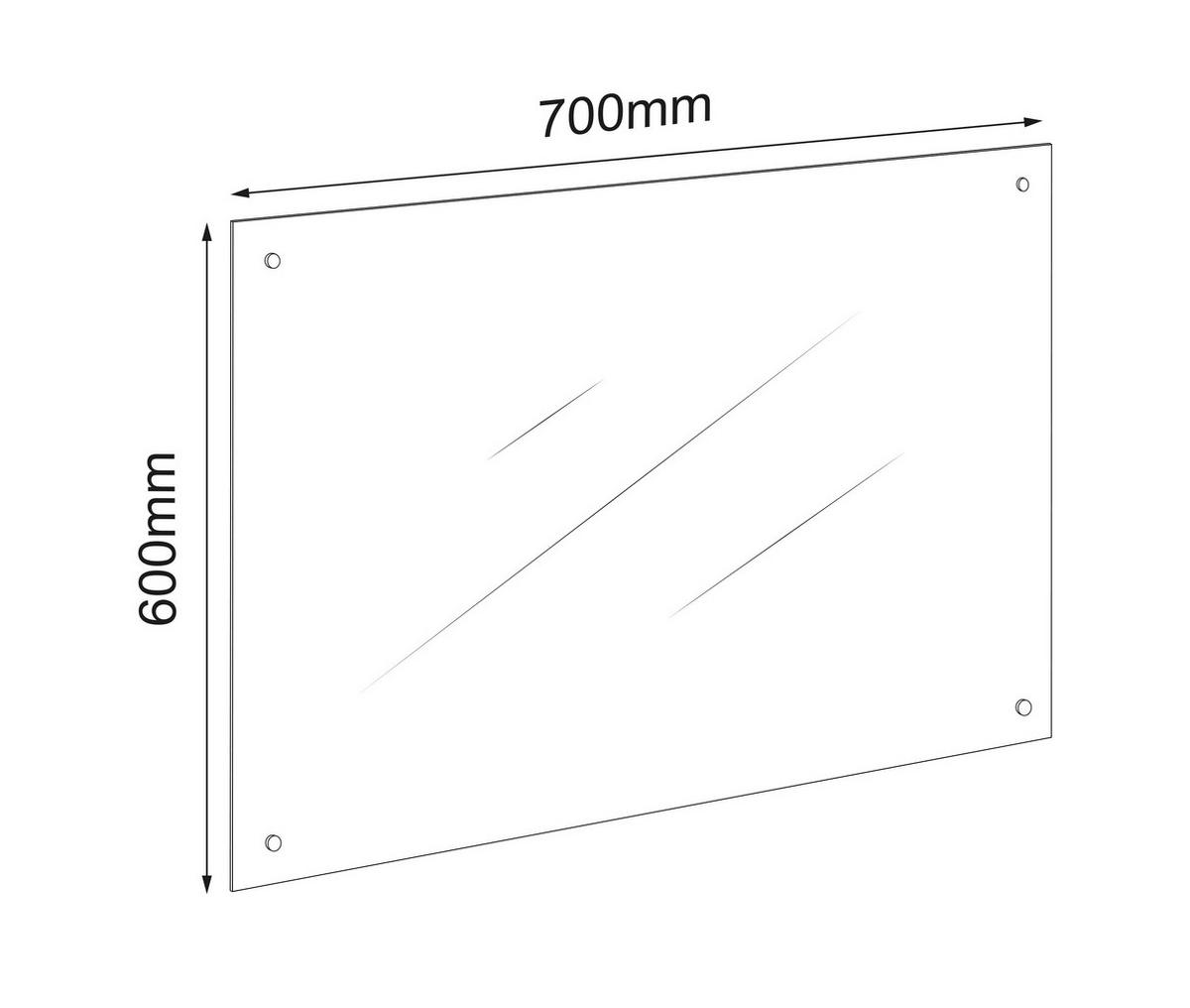 KÜCHENRÜCKWAND  - Klar, Trend, Glas (70/60cm) - MID.YOU