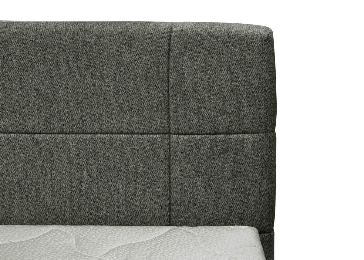 BOXSPRINGBETT 180/200 cm  in Dunkelgrau  - Dunkelgrau, KONVENTIONELL, Textil (180/200cm) - Carryhome