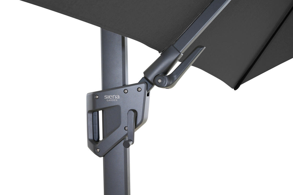 AMPELSCHIRM  300/300 cm  - Anthrazit, MODERN, Textil/Metall (300/300cm) - Siena Garden
