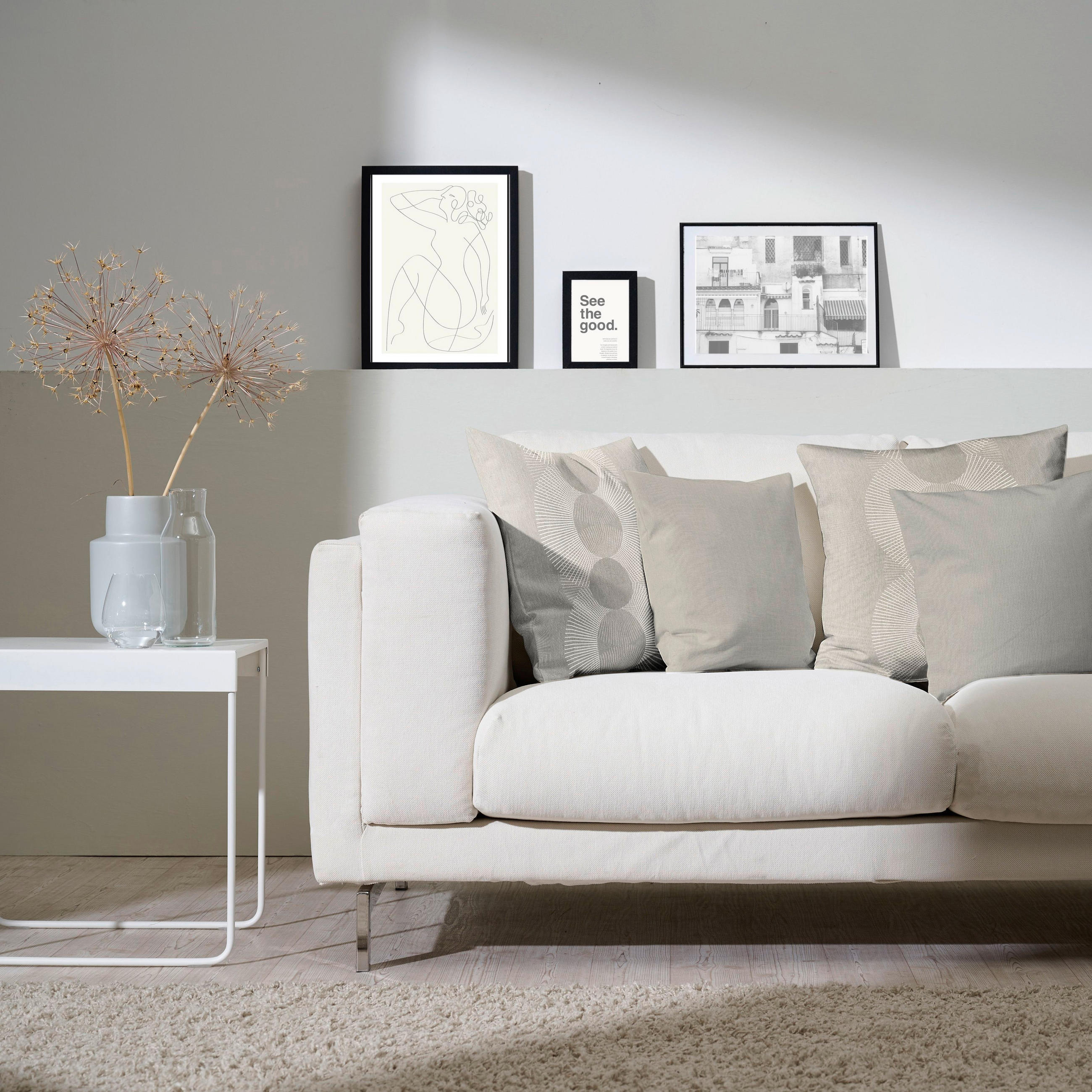 KISSENHÜLLE 49/49 cm  - Grau, Design, Textil (49/49cm) - Apelt