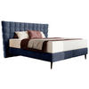 BOXSPRING-ÁGY 180/200 cm  sötétkék  - sötétkék/fekete, Design, faalapú anyag/textil (180/200cm) - Esposa